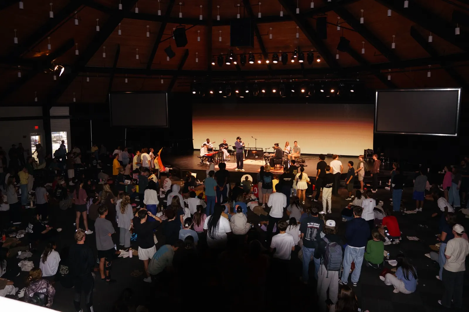 A full room facing the stage